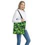 Green Ivy Leaf Print Tote Bag