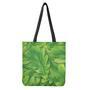 Green Oak Leaf Print Tote Bag