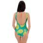 Green Pineapple Print One Piece Swimsuite