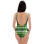 Green Plaid Tartan One Piece Swimsuite