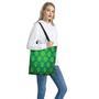 Green Playing Card Suits Pattern Print Tote Bag