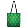 Green Playing Card Suits Pattern Print Tote Bag