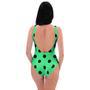 Green Polka Dot One Piece Swimsuite