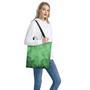 Green Polygonal Geometric Print Tote Bag