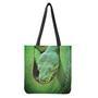 Green Reticulated Python Snake Print Tote Bag