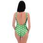 Green Sage Polka Dot One Piece Swimsuite