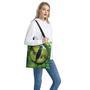 Green Snake Eye Print Tote Bag