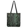 Green Snakeskin Print Tote Bag