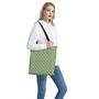 Green Soccer Ball Pattern Print Tote Bag