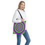 Green Spiral Moving Optical Illusion Tote Bag