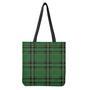 Green Stewart Tartan Pattern Print Tote Bag