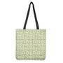 Green Tartan Daisy Pattern Print Tote Bag