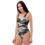 Grey Camouflage Print One Piece Swimsuite