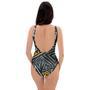 Grunge Geometric Triangle One Piece Swimsuite