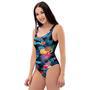 Hawaiian Fruit Tropical Print One Piece Swimsuite