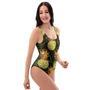 Hawaiian Golden Pineapple Edm Print One Piece Swimsuite