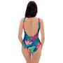 Hibiscus Hawaiian Flower Print One Piece Swimsuite