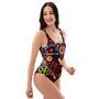 Hippie Peace Sign One Piece Swimsuite