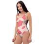 Light Pink Cow Print One Piece Swimsuite