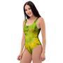 Lime Green Tie Dye One Piece Swimsuite