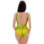 Lime Green Tie Dye One Piece Swimsuite