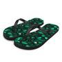 Malachite Pattern Flip Flops