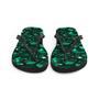 Malachite Pattern Flip Flops