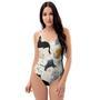 Meow Cat Print One Piece Swimsuite