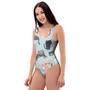 Meow Meow Cat Print One Piece Swimsuite