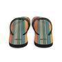 Mikey P’S Orange Blue Retro Striped Flip Flops Colorful