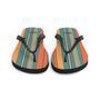 Mikey P’S Orange Blue Retro Striped Flip Flops Colorful