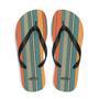 Mikey P’S Orange Blue Retro Striped Flip Flops Colorful