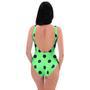 Mint And Green Polka Dot One Piece Swimsuite