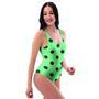 Mint And Green Polka Dot One Piece Swimsuite