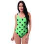 Mint And Green Polka Dot One Piece Swimsuite