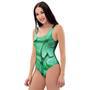 Mint Green Butterfly Print One Piece Swimsuite