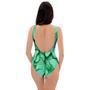 Mint Green Butterfly Print One Piece Swimsuite