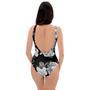 Monochrome Rose Floral One Piece Swimsuite