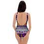 Multicolor Native Aztec Geometric Hipster One Piece Swimsuite