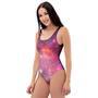 Nebula Red Galaxy Space One Piece Swimsuite