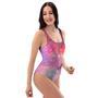 Nebula Red Galaxy Space One Piece Swimsuite