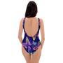 Neon Butterfly Print One Piece Swimsuite