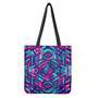 Neon Ethnic Aztec Trippy Print Tote Bag