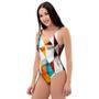 Neon Geometric One Piece Swimsuite