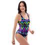 Neon Indian Aztec Doodle One Piece Swimsuite