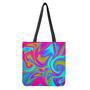 Neon Psychedelic Trippy Print Tote Bag