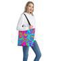 Neon Psychedelic Trippy Print Tote Bag