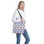 Neon Zig Zag Pineapple Pattern Print Tote Bag