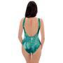 Olive Green Tie Dye One Piece Swimsuite