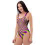 Optical Illusion Abstract One Piece Swimsuite